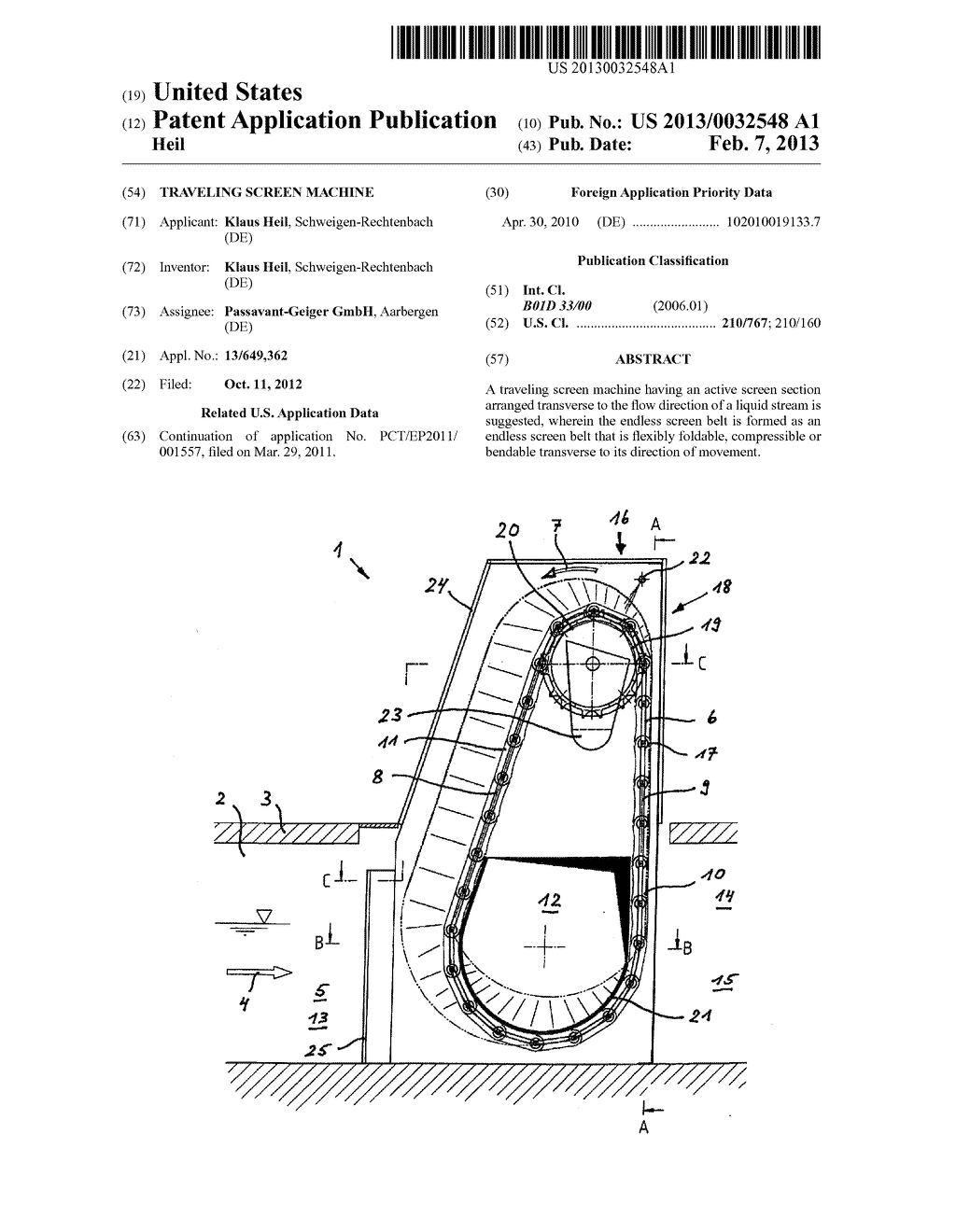 TRAVELING SCREEN MACHINE - diagram, schematic, and image 01