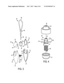 EAS TAG WITH ARTICULATED BODY AND ATTACHING ELEMENT diagram and image