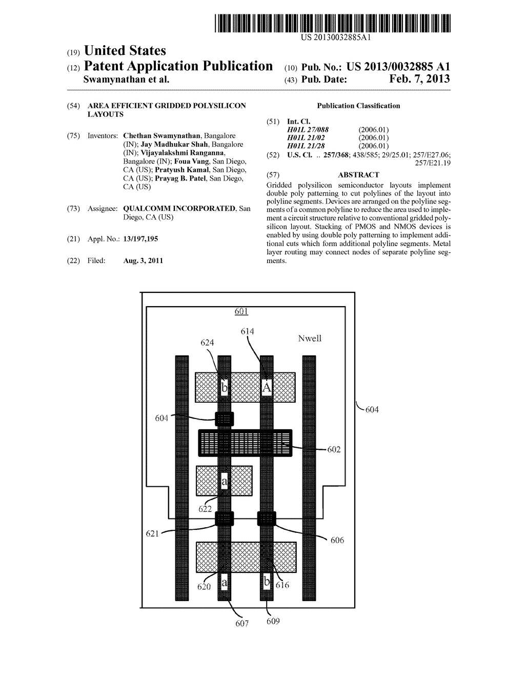 AREA EFFICIENT GRIDDED POLYSILICON LAYOUTS - diagram, schematic, and image 01