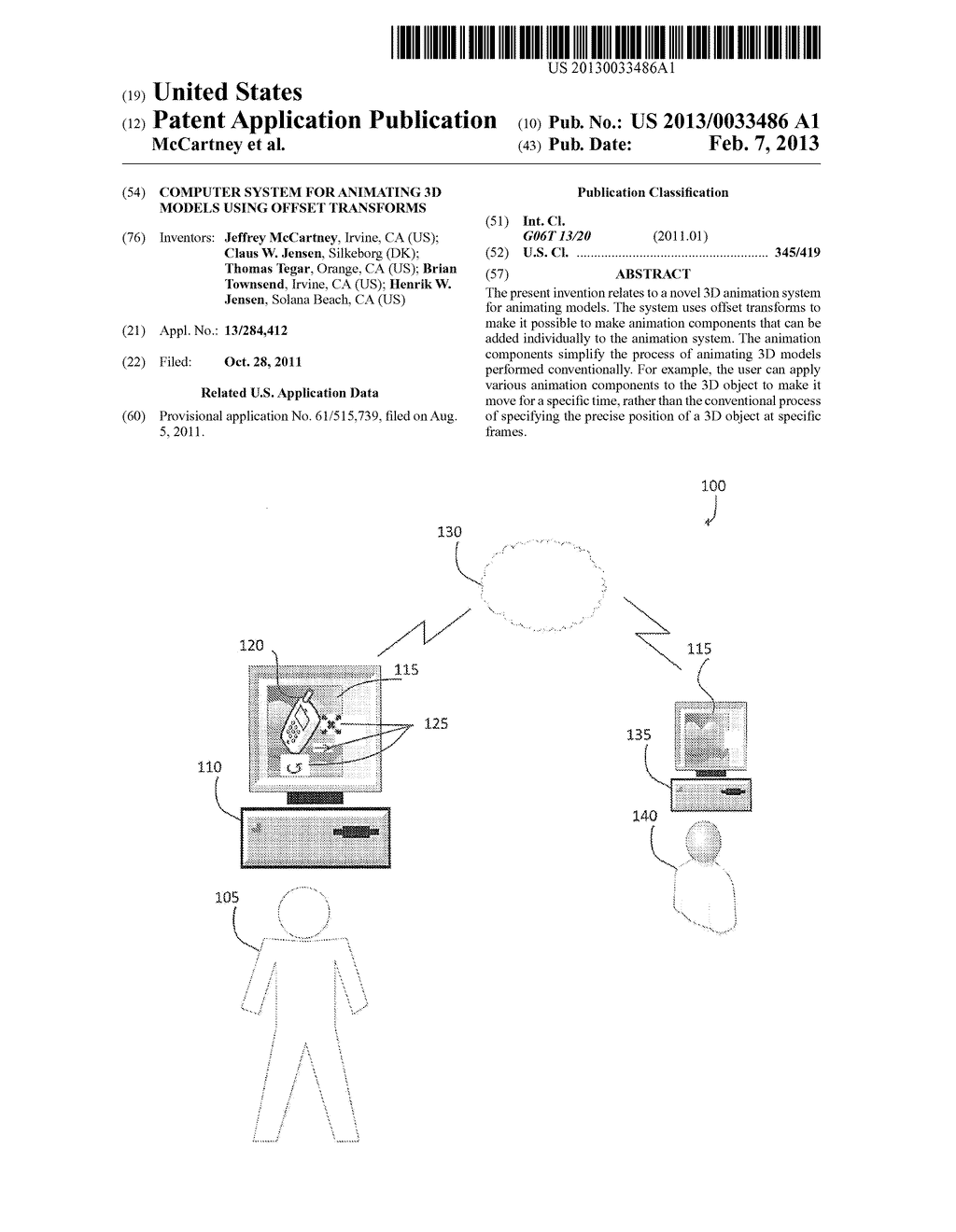 Computer System For Animating 3D Models Using Offset Transforms - diagram, schematic, and image 01