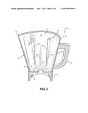 BLENDER WITH VARYING INTERNALLY AND EXTERNALLY SHAPED CONTAINER diagram and image