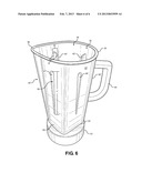 BLENDER WITH VARYING INTERNALLY AND EXTERNALLY SHAPED CONTAINER diagram and image