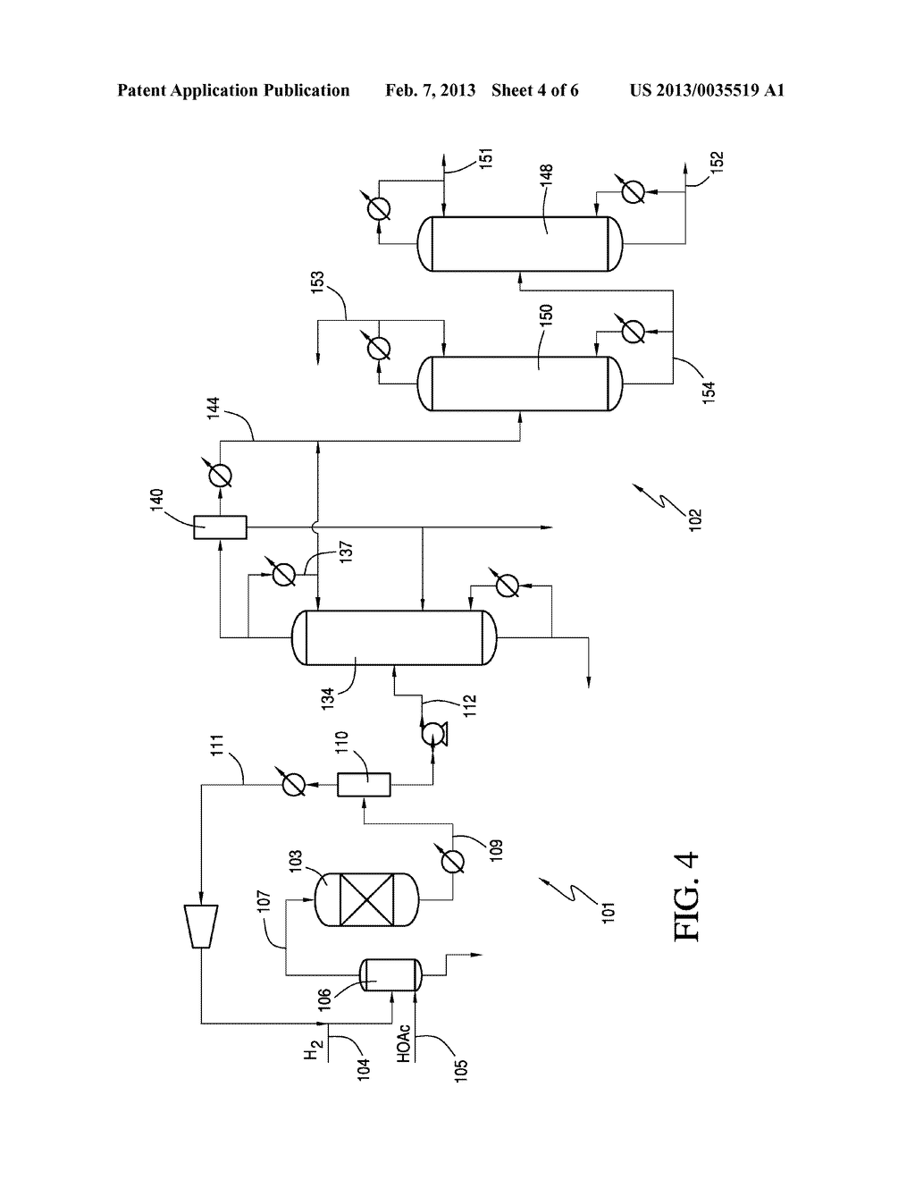 REDUCING ACETALS AND/OR ESTERS DURING ETHANOL SEPARATION PROCESS - diagram, schematic, and image 05