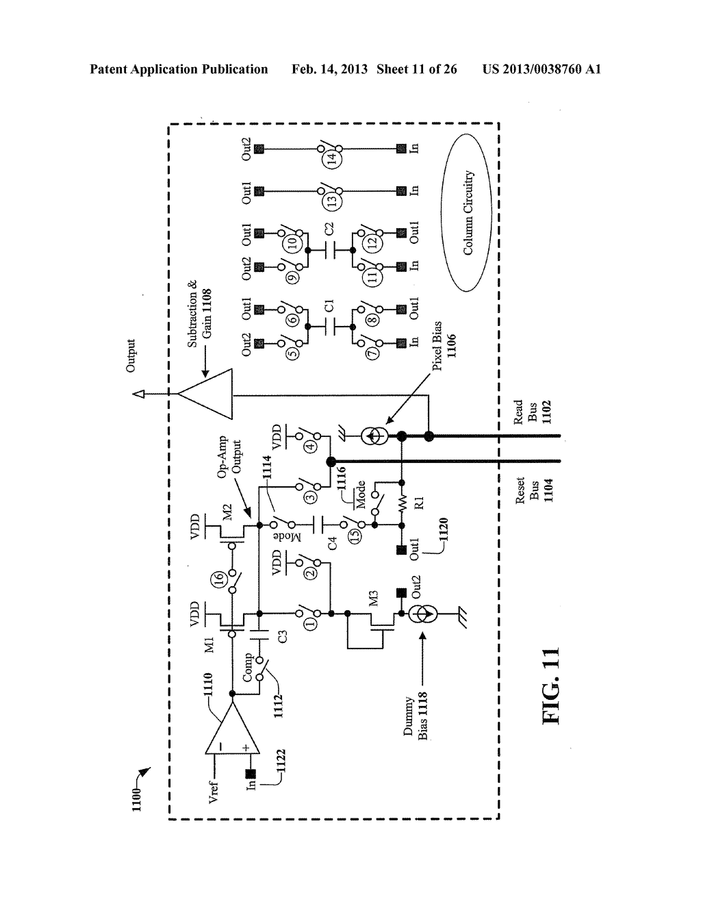 FRONT-END PIXEL FIXED PATTERN NOISE CORRECTION IN IMAGING ARRAYS HAVING     WIDE DYNAMIC RANGE - diagram, schematic, and image 12