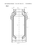 IN-LINE GASIFIER HAVING A COOLING JACKET WITH PIPEWORK PASSING THROUGH THE     SIDE OF THE PRESSURE CLADDING diagram and image