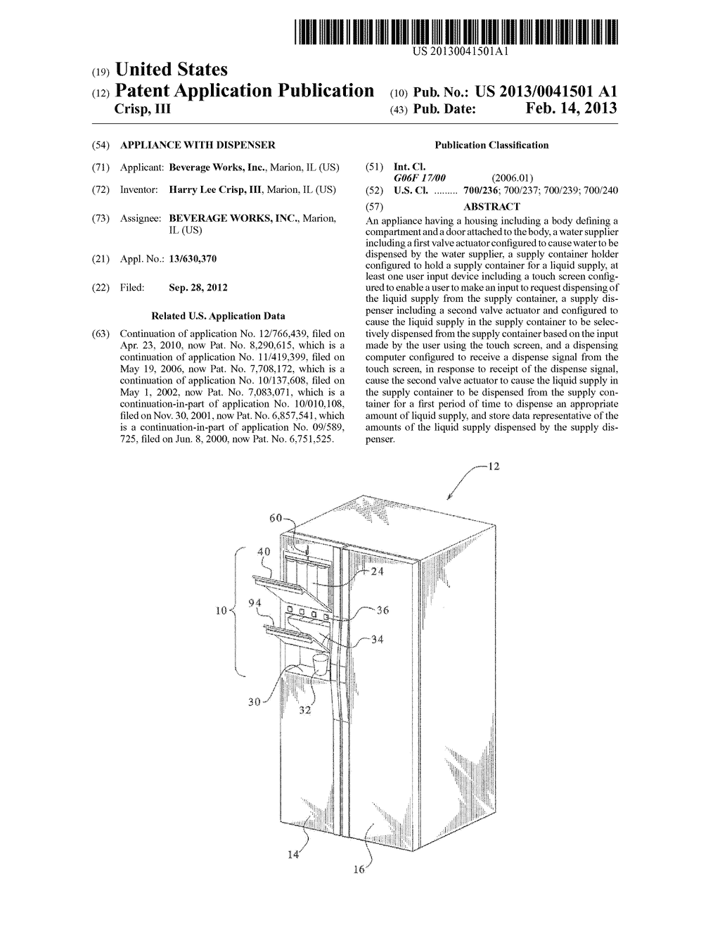 APPLIANCE WITH DISPENSER - diagram, schematic, and image 01