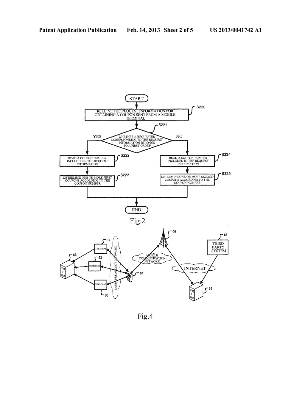 CONTROL METHOD AND CORRESPONDING SYSTEM FOR OBTAINING COUPONS THROUGH     COUPON TERMINAL - diagram, schematic, and image 03