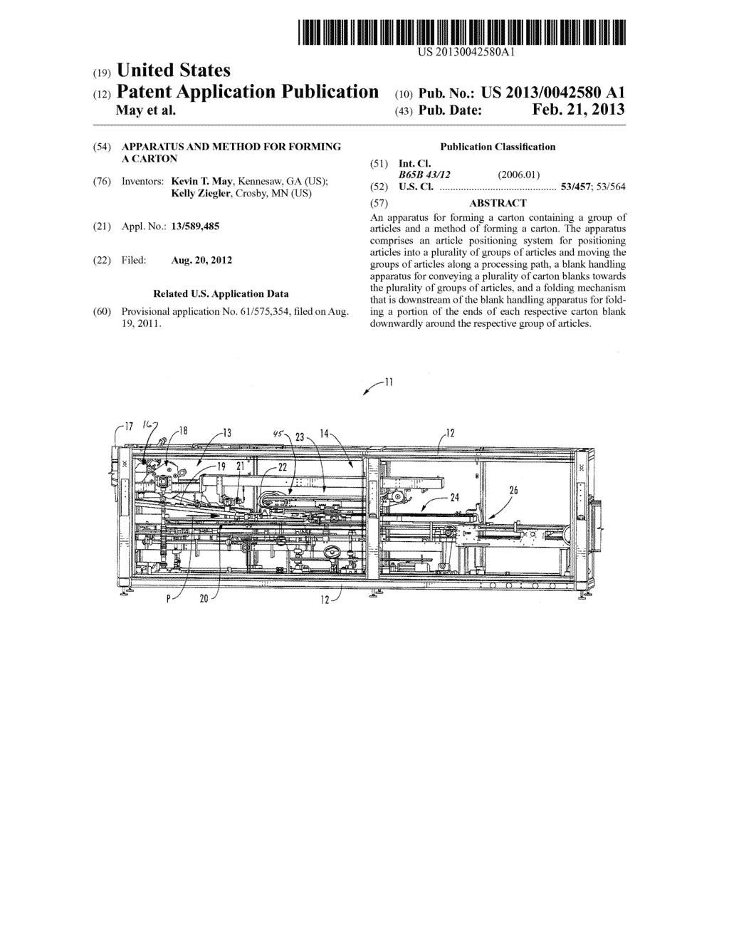 Apparatus And Method For Forming A Carton - diagram, schematic, and image 01