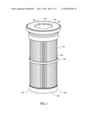 FILTER CORE FOR USE WITH PLEATED FILTER CARTRIDGES diagram and image