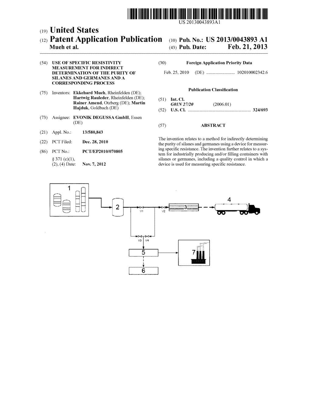 USE OF SPECIFIC RESISTIVITY MEASUREMENT FOR INDIRECT DETERMINATION OF THE     PURITY OF SILANES AND GERMANES AND A CORRESPONDING PROCESS - diagram, schematic, and image 01