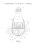 Lamp with Wide-Angle Light Emission and Bulb Thereof diagram and image