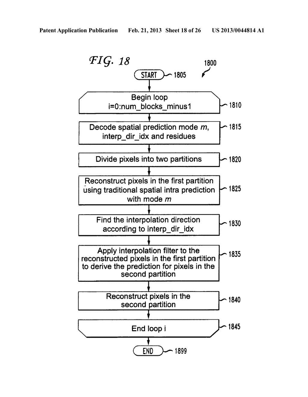 METHODS AND APPARATUS FOR ADAPTIVE INTERPOLATIVE INTRA BLOCK ENCODING AND     DECODING - diagram, schematic, and image 19