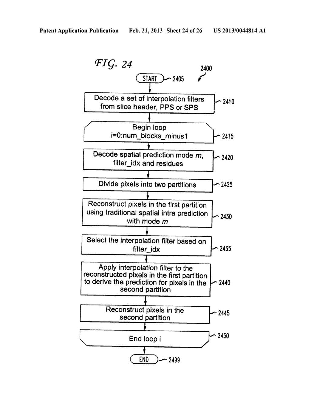 METHODS AND APPARATUS FOR ADAPTIVE INTERPOLATIVE INTRA BLOCK ENCODING AND     DECODING - diagram, schematic, and image 25