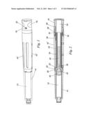 INJECTOR APPARATUS HAVING A CLUTCH TO INHIBIT FORWARD MOVEMENT OF THE     PLUNGER diagram and image