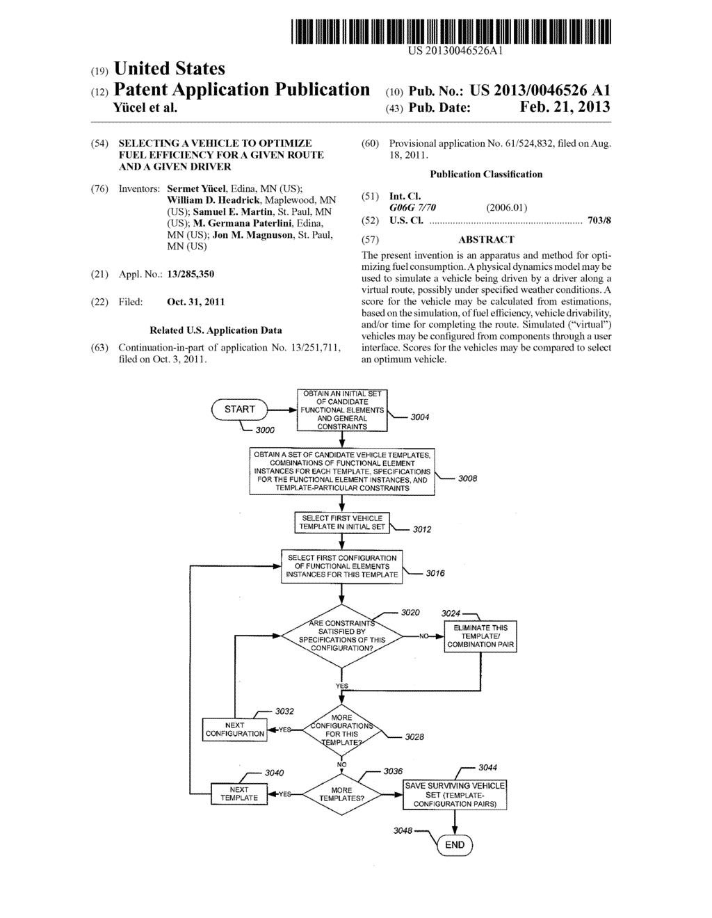 Selecting a Vehicle to Optimize Fuel Efficiency for a Given Route and a     Given Driver - diagram, schematic, and image 01