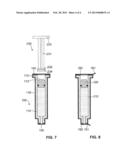 SEALED GLASS CONTAINER WITH A DISPLACEABLE PLUNGER diagram and image