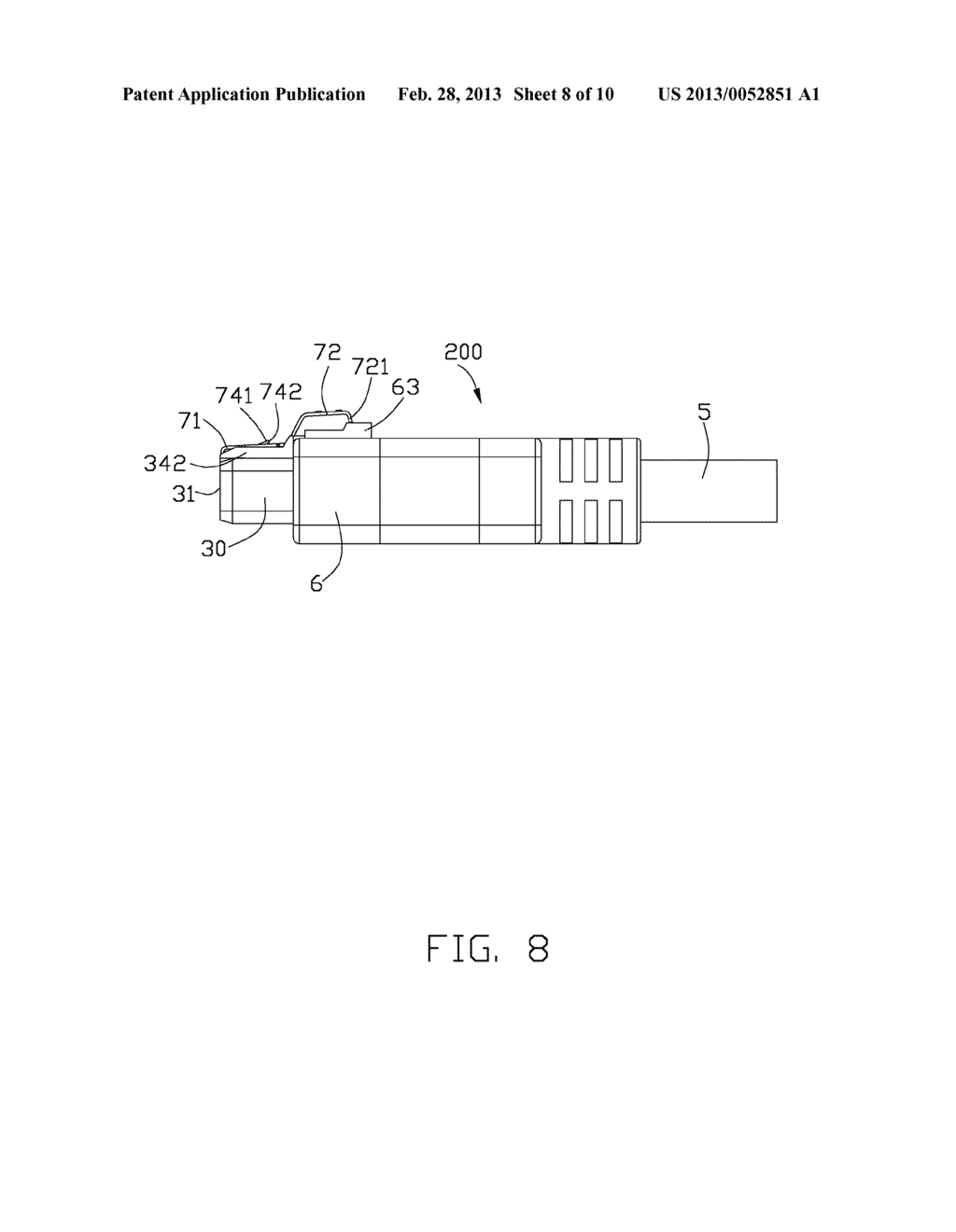 RECEPTACLE CONNECTOR, PLUG CONNECTOR AND CONNECTOR ASSEMBLY THEREOF WITH     IMPROVED LOCKING STRUCTURE - diagram, schematic, and image 09