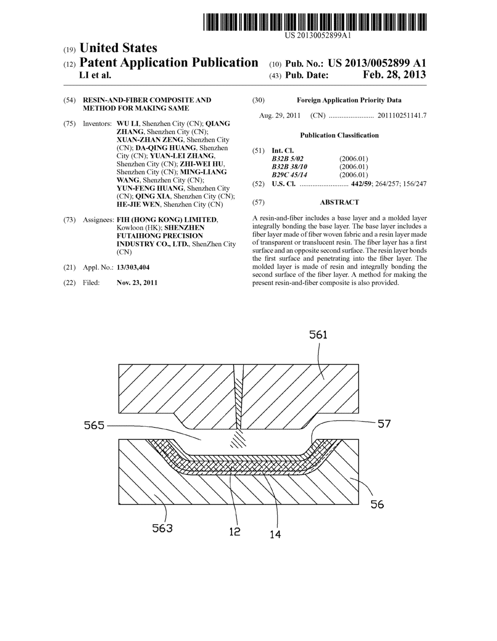 RESIN-AND-FIBER COMPOSITE AND METHOD FOR MAKING SAME - diagram, schematic, and image 01