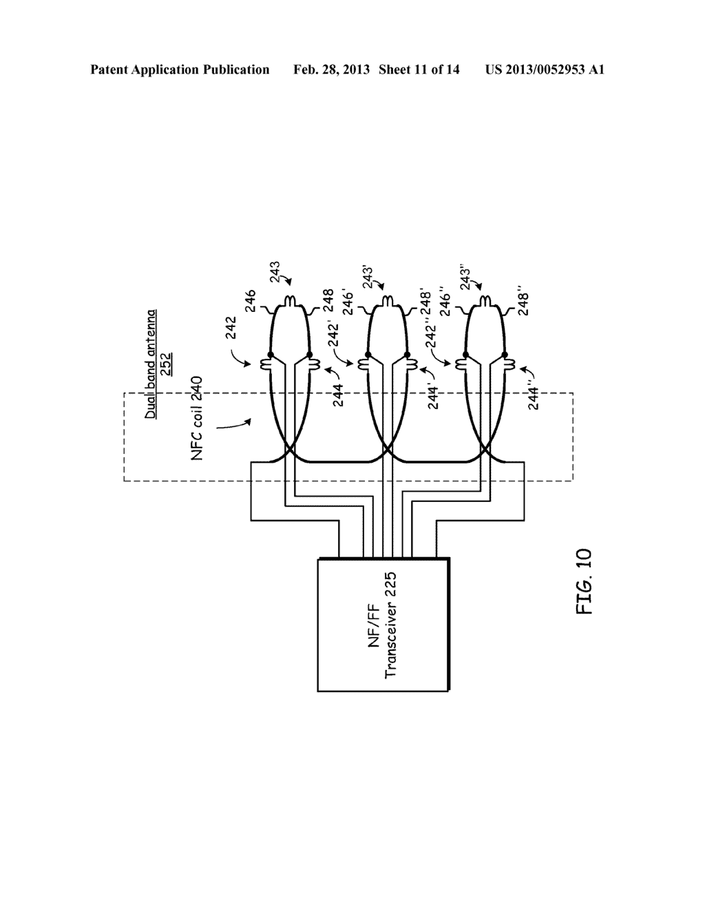 DUAL BAND ANTENNA AND METHODS FOR USE THEREWITH - diagram, schematic, and image 12