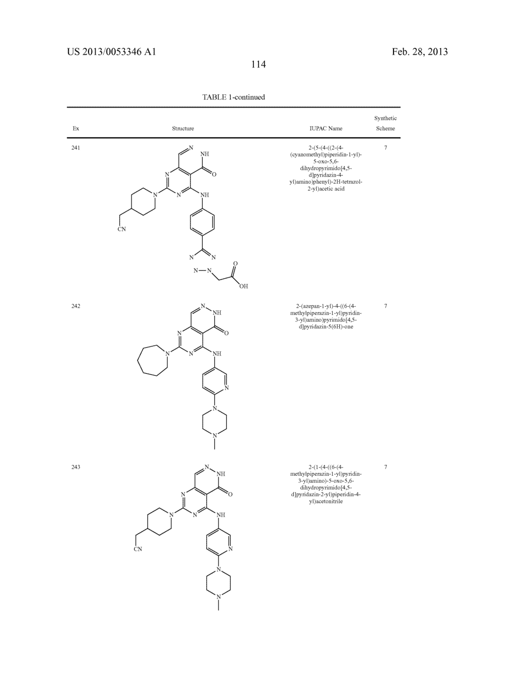 PYRIMIDO-PYRIDAZINONE COMPOUNDS AND METHODS OF USE THEREOF - diagram, schematic, and image 118