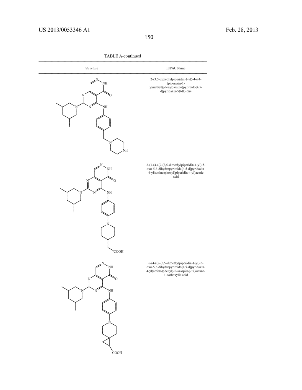 PYRIMIDO-PYRIDAZINONE COMPOUNDS AND METHODS OF USE THEREOF - diagram, schematic, and image 154