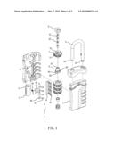 COMBINATION LOCK WITH RETRACING COMBINATION diagram and image