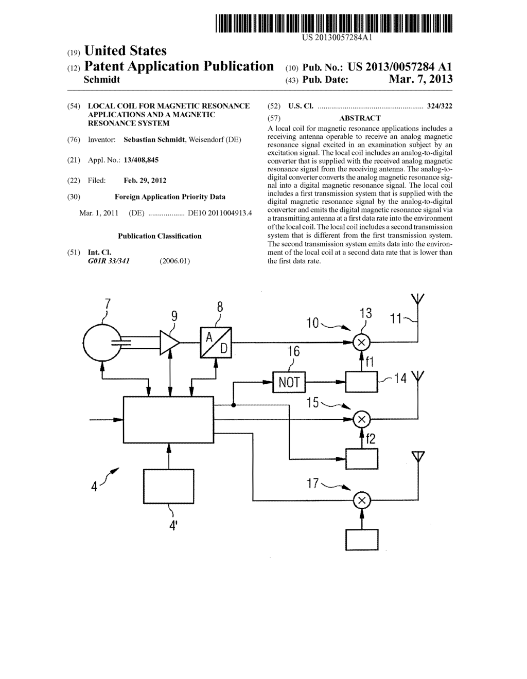 LOCAL COIL FOR MAGNETIC RESONANCE APPLICATIONS AND A MAGNETIC RESONANCE     SYSTEM - diagram, schematic, and image 01