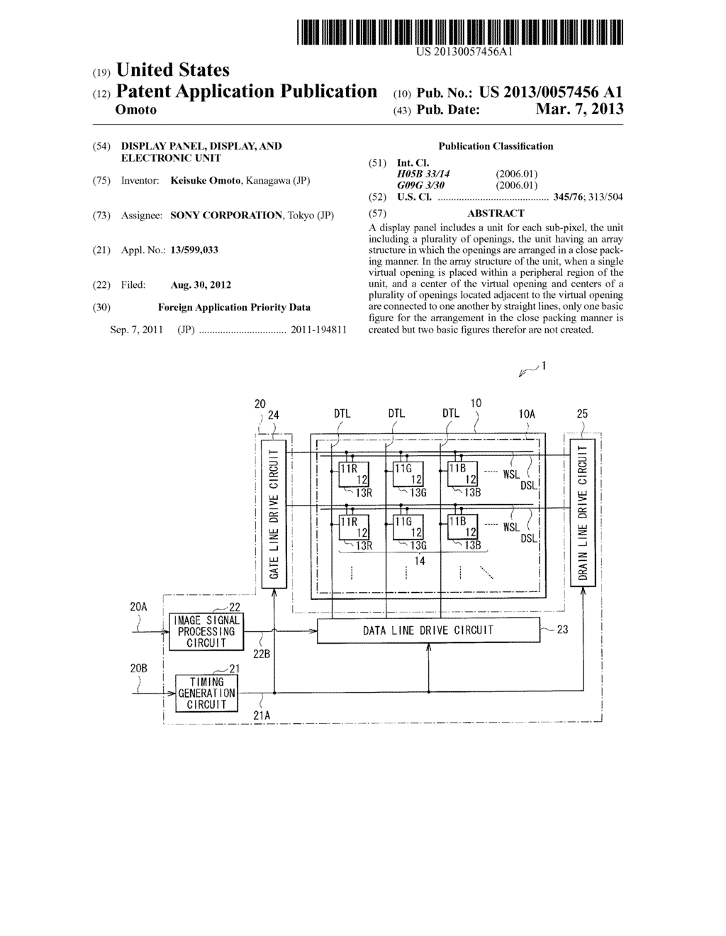 DISPLAY PANEL, DISPLAY, AND ELECTRONIC UNIT - diagram, schematic, and image 01