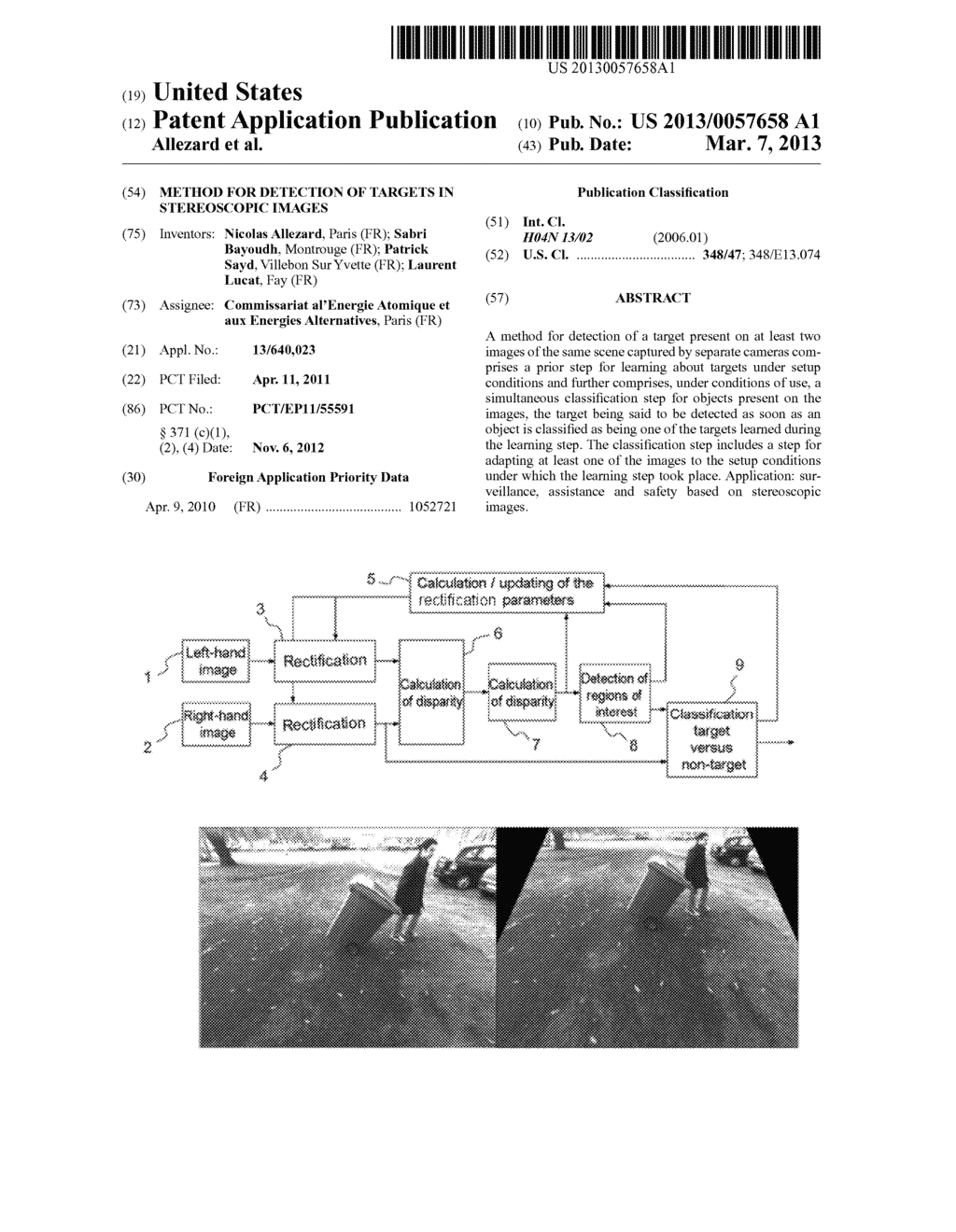 Method for Detection of Targets in Stereoscopic Images - diagram, schematic, and image 01