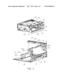 ELECTRONIC DEVICE ENCLOSURE WITH BRACKET FOR DATA STORAGE DEVICE diagram and image