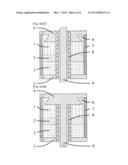 ARRANGEMENT AND METHOD FOR STORING ELECTRIC ENERGY IN ELECTROCHEMICAL     CELLS WITH A LARGE DIAMETER AND HIGH STORAGE CAPACITY diagram and image