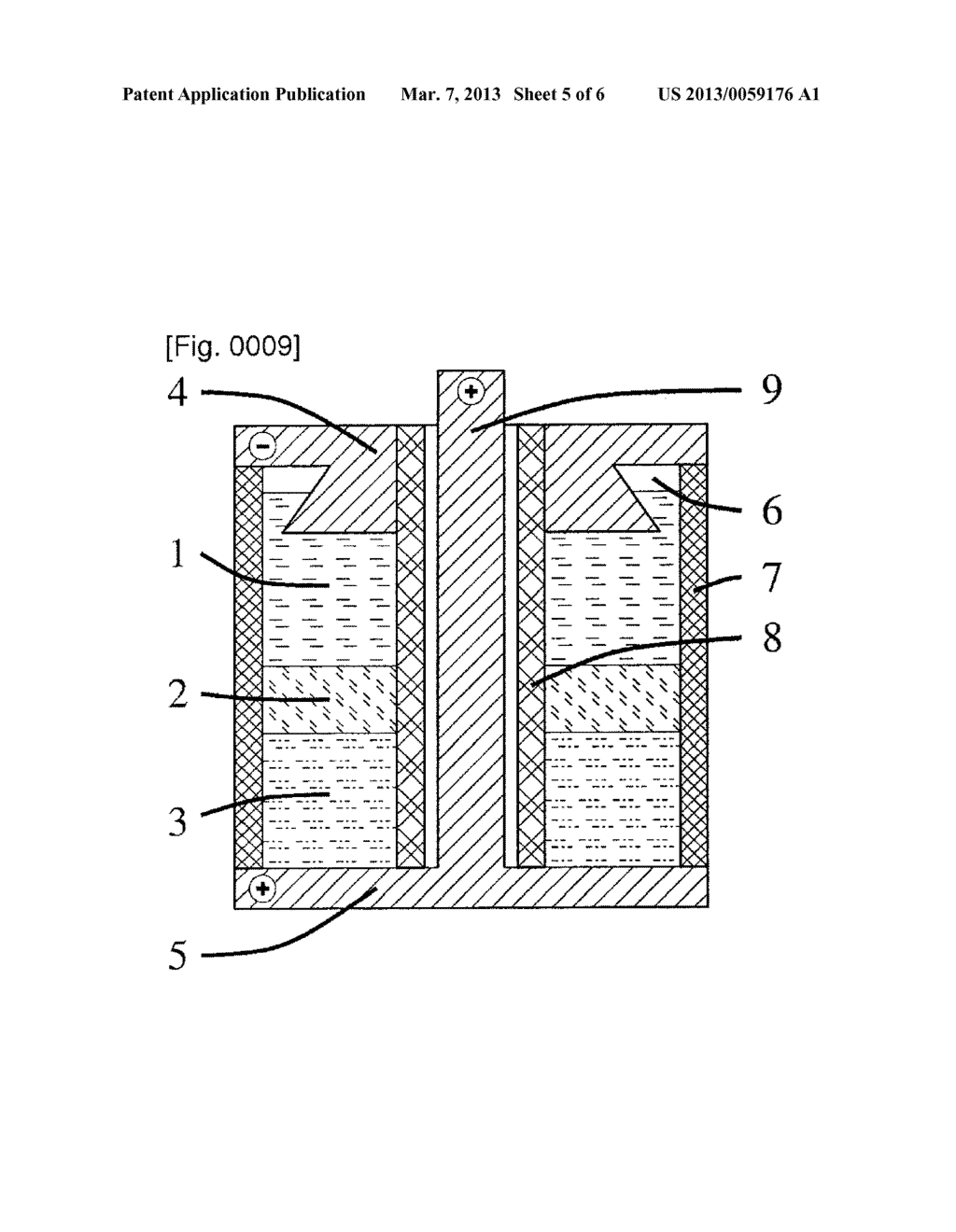 ARRANGEMENT AND METHOD FOR STORING ELECTRIC ENERGY IN ELECTROCHEMICAL     CELLS WITH A LARGE DIAMETER AND HIGH STORAGE CAPACITY - diagram, schematic, and image 06