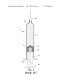 Syringe with prevention of backflow of blood diagram and image