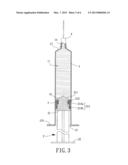 Syringe with prevention of backflow of blood diagram and image