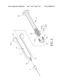 Syringe with prevention of backflow of blood diagram and image