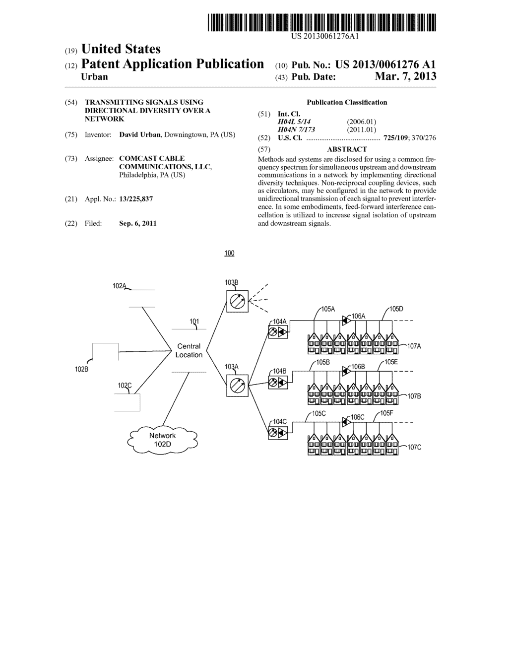 Transmitting Signals Using Directional Diversity Over a Network - diagram, schematic, and image 01