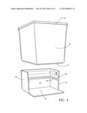 COMBINATION WASTE RECEPTACLE AND TOILET TISSUE ROLL STORAGE DEVICE diagram and image