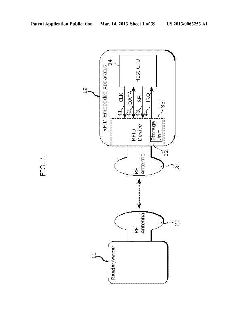 RFID DEVICE, HOST, RFID-EMBEDDED  APPARATUS, AND METHOD OF CONTROLLING     RFID DEVICE - diagram, schematic, and image 02