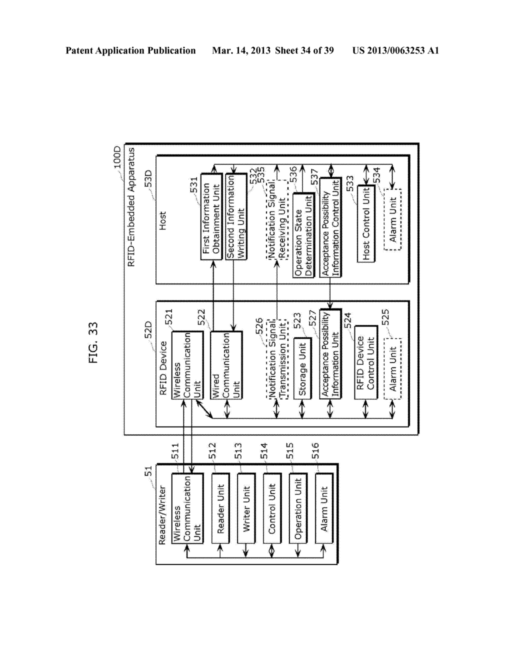 RFID DEVICE, HOST, RFID-EMBEDDED  APPARATUS, AND METHOD OF CONTROLLING     RFID DEVICE - diagram, schematic, and image 35