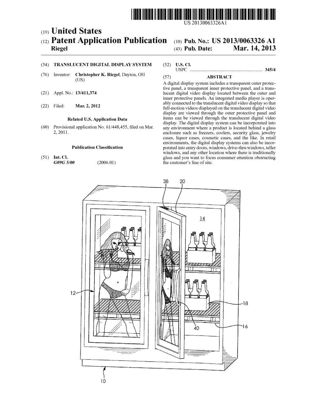 Translucent Digital Display System - diagram, schematic, and image 01