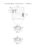 APPARATUS AND METHOD FOR PROJECTOR NAVIGATION IN A HANDHELD PROJECTOR diagram and image