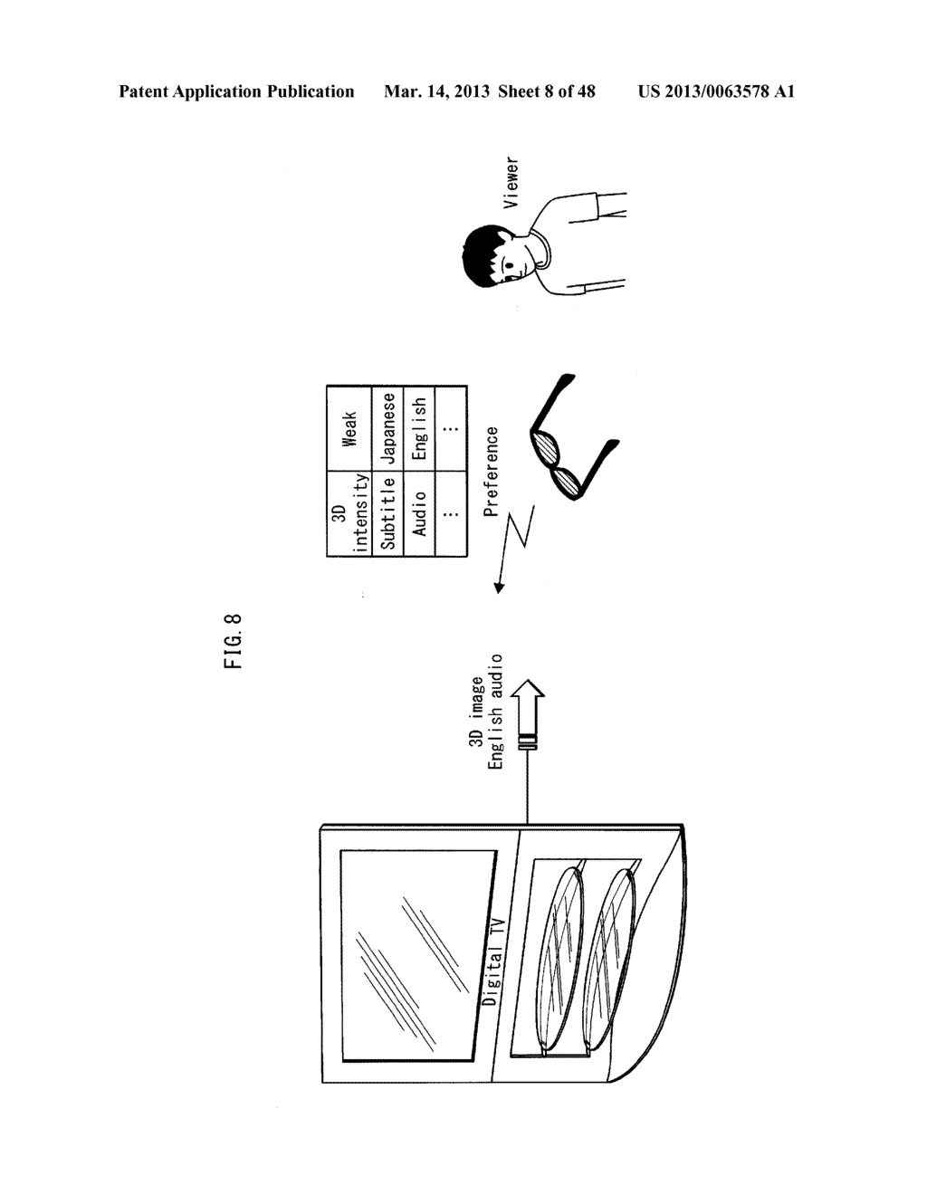 GLASSES, STEREOSCOPIC IMAGE PROCESSING DEVICE, SYSTEM - diagram, schematic, and image 09
