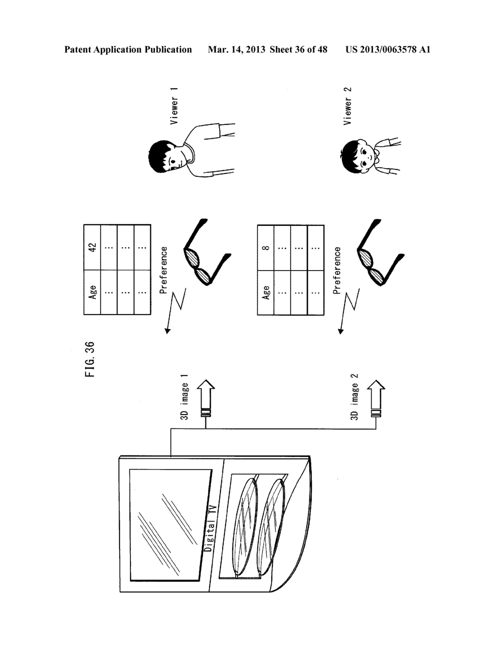 GLASSES, STEREOSCOPIC IMAGE PROCESSING DEVICE, SYSTEM - diagram, schematic, and image 37