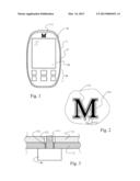 PORTABLE TELEPHONE HAVING A MARKING diagram and image