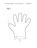 DISPOSABLE GLOVES AND GLOVE MATERIAL COMPOSITIONS INCLUDING A COLORING     AGENT diagram and image