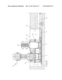 DEVICE FOR HANDLING AND/OR TRANSPORTING BACK-UP ROLLS AND/OR WORK ROLLS OF     A ROLL STAND AT LEAST IN PAIRS diagram and image