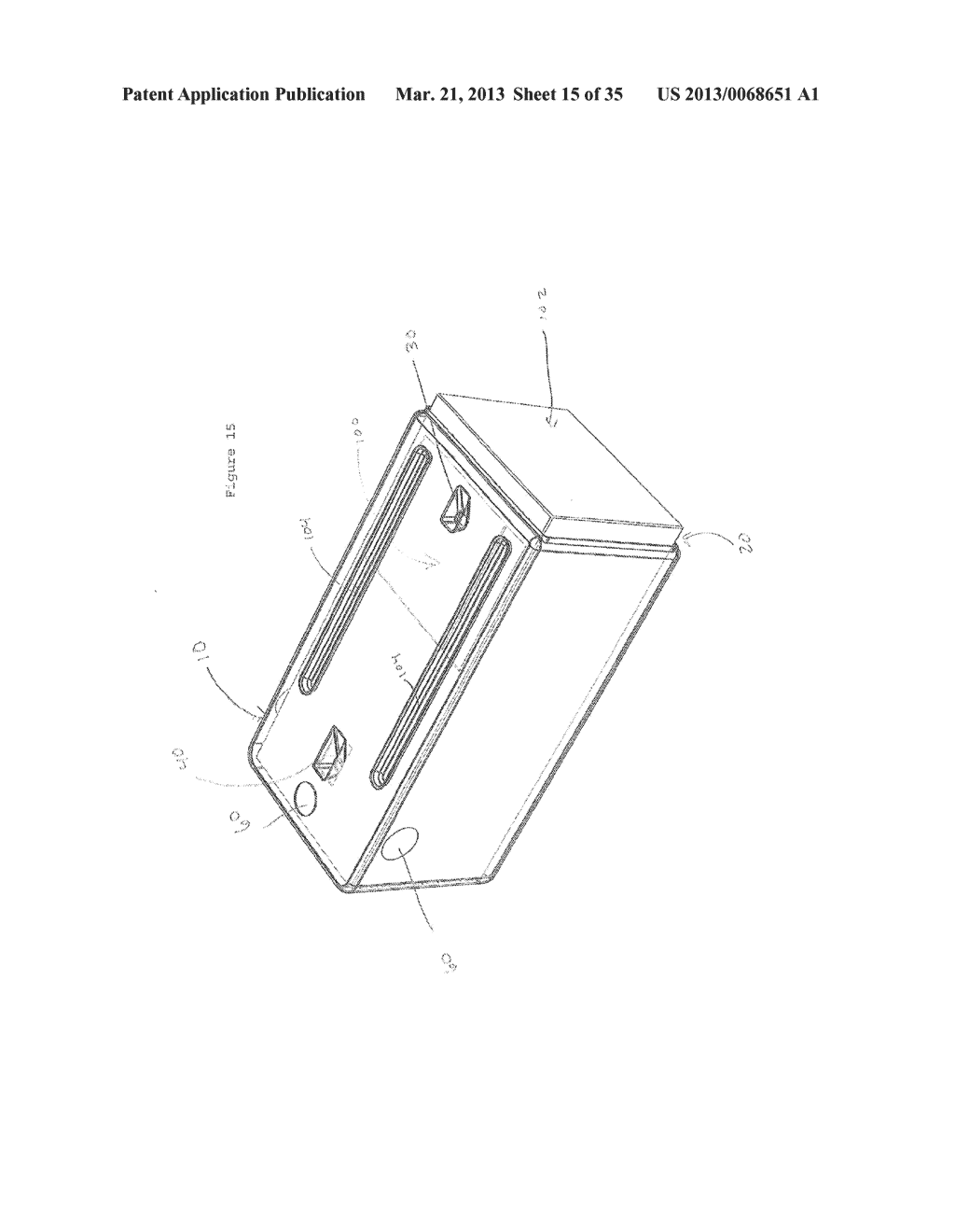 SINGLE PIECE CONTAINER FOR SECURING AN INSERT CARD - diagram, schematic, and image 16