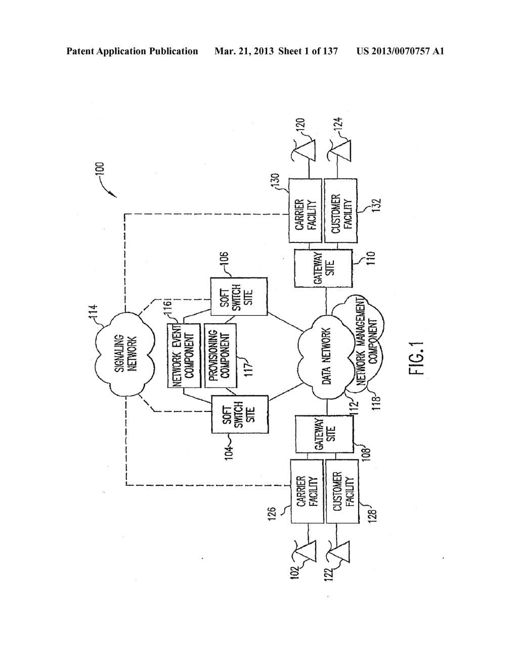 VOICE OVER DATA TELECOMMUNICATIONS NETWORK ARCHITECTURE - diagram, schematic, and image 02