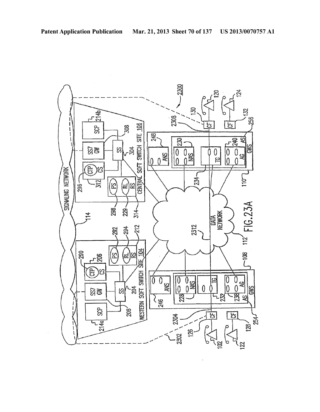 VOICE OVER DATA TELECOMMUNICATIONS NETWORK ARCHITECTURE - diagram, schematic, and image 71