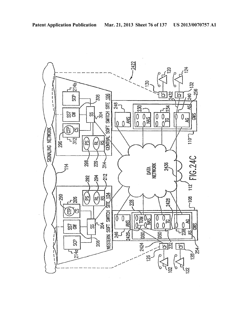 VOICE OVER DATA TELECOMMUNICATIONS NETWORK ARCHITECTURE - diagram, schematic, and image 77